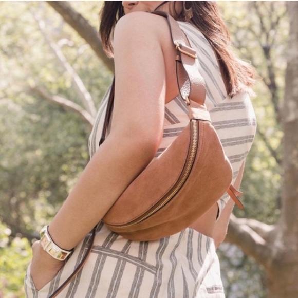 Rebecca Minkoff Bree Belt Bag - Honey Nubuck Suede Leather - Picture 9 of 16